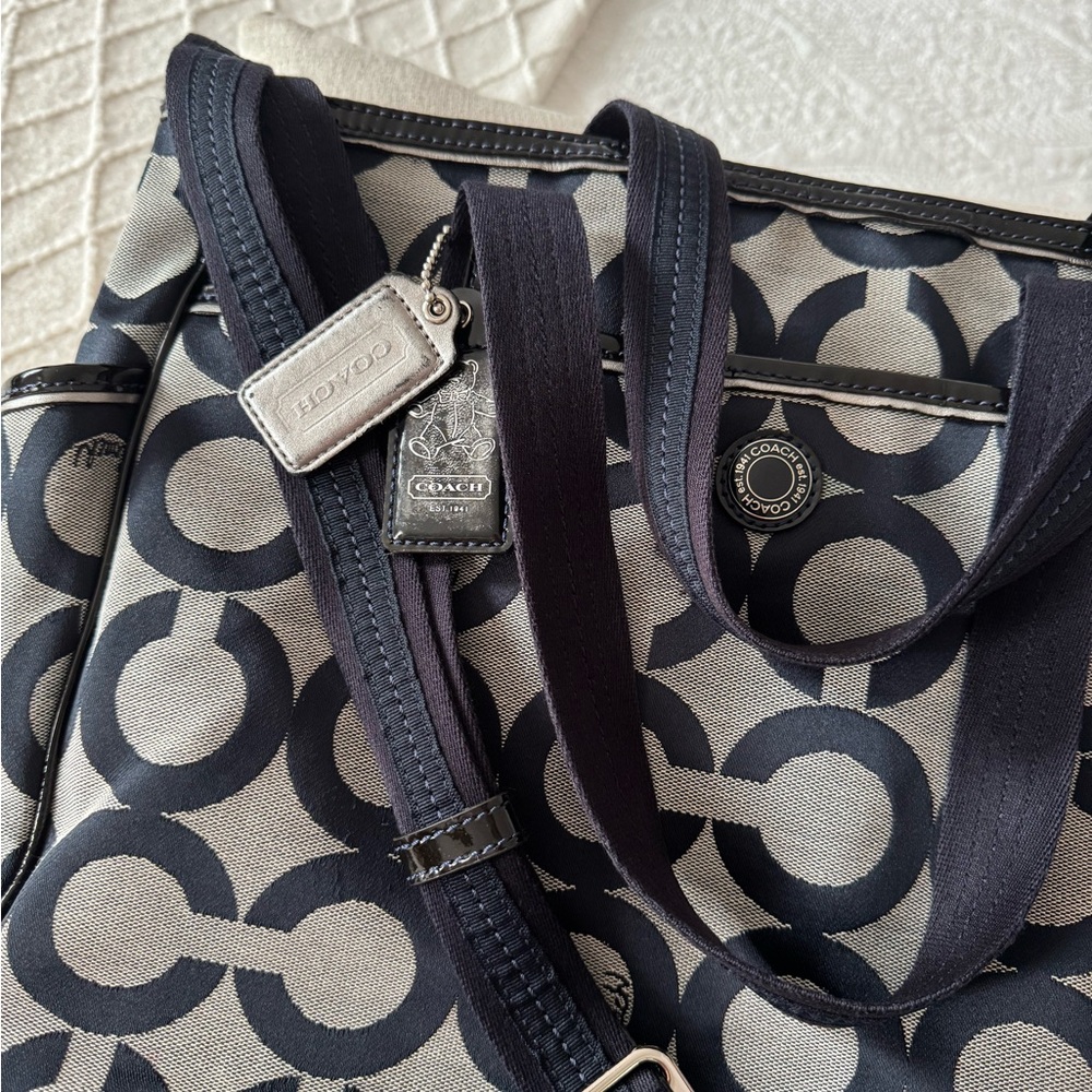 Coach Dark Blue and Gray diapers bag - Picture 14 of 16